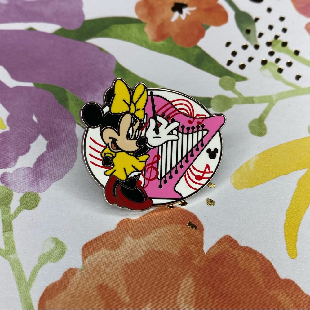 Minnie Mouse Composer Harp Hidden Mickey Disney Pin